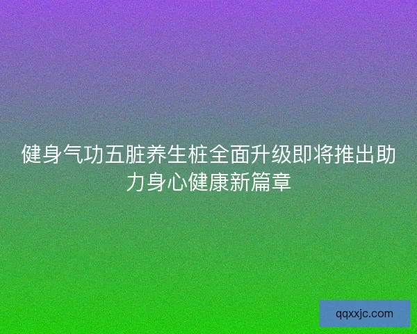 健身气功五脏养生桩全面升级即将推出助力身心健康新篇章